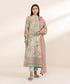 Unstitched Women's Embroidered Lawn Multi Shirt Dupatta